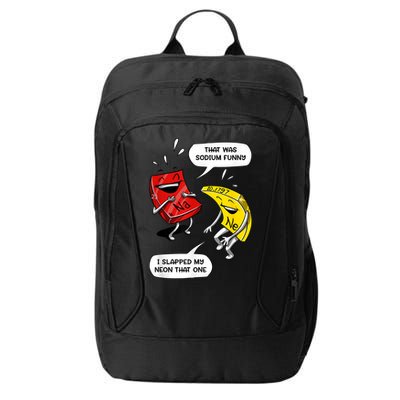 That Was Sodium Funny Geek Chemistry Science Joke City Backpack