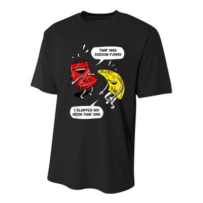 That Was Sodium Funny Geek Chemistry Science Joke Youth Performance Sprint T-Shirt