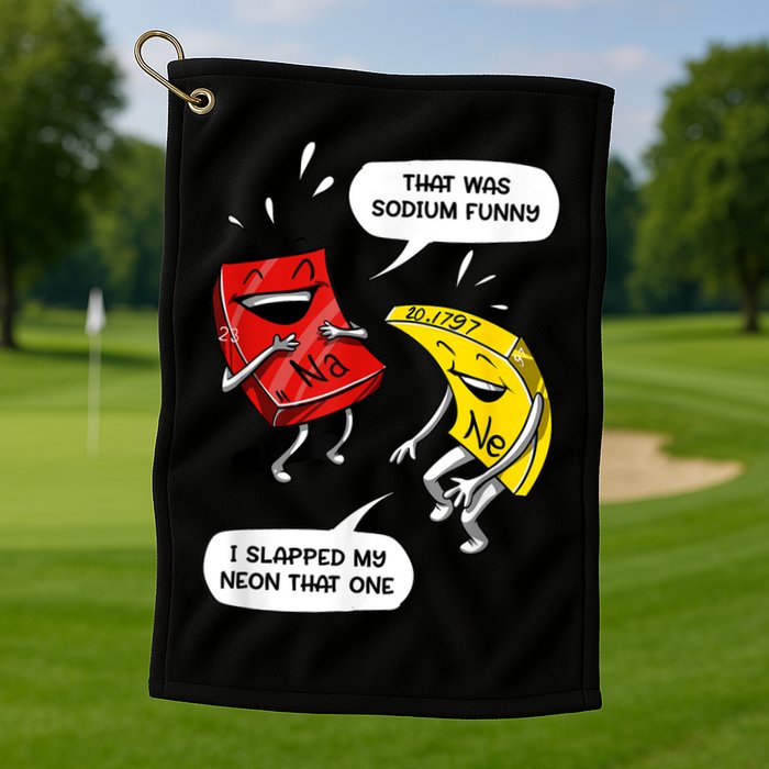 That Was Sodium Funny Geek Chemistry Science Joke Golf Towel