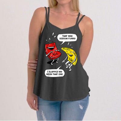 That Was Sodium Funny Geek Chemistry Science Joke Women's Strappy Tank