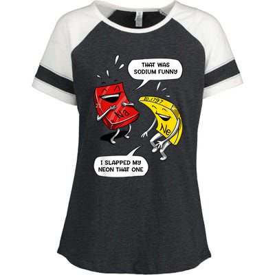 That Was Sodium Funny Geek Chemistry Science Joke Enza Ladies Jersey Colorblock Tee