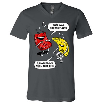 That Was Sodium Funny Geek Chemistry Science Joke V-Neck T-Shirt