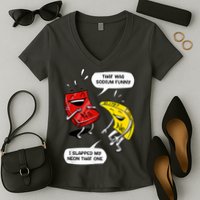 That Was Sodium Funny Geek Chemistry Science Joke Women's V-Neck T-Shirt