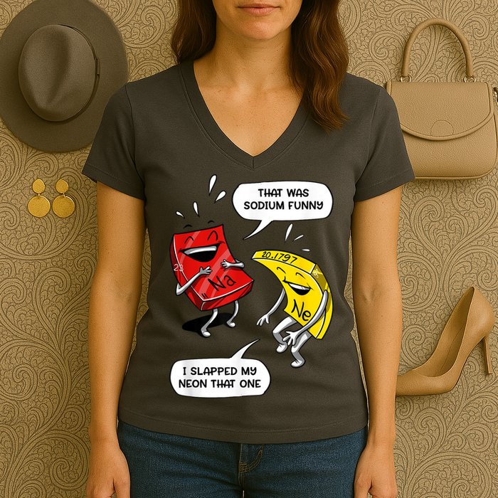 That Was Sodium Funny Geek Chemistry Science Joke Women's V-Neck T-Shirt