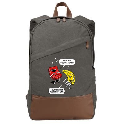 That Was Sodium Funny Geek Chemistry Science Joke Cotton Canvas Backpack