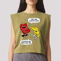 That Was Sodium Funny Geek Chemistry Science Joke Garment-Dyed Women's Muscle Tee