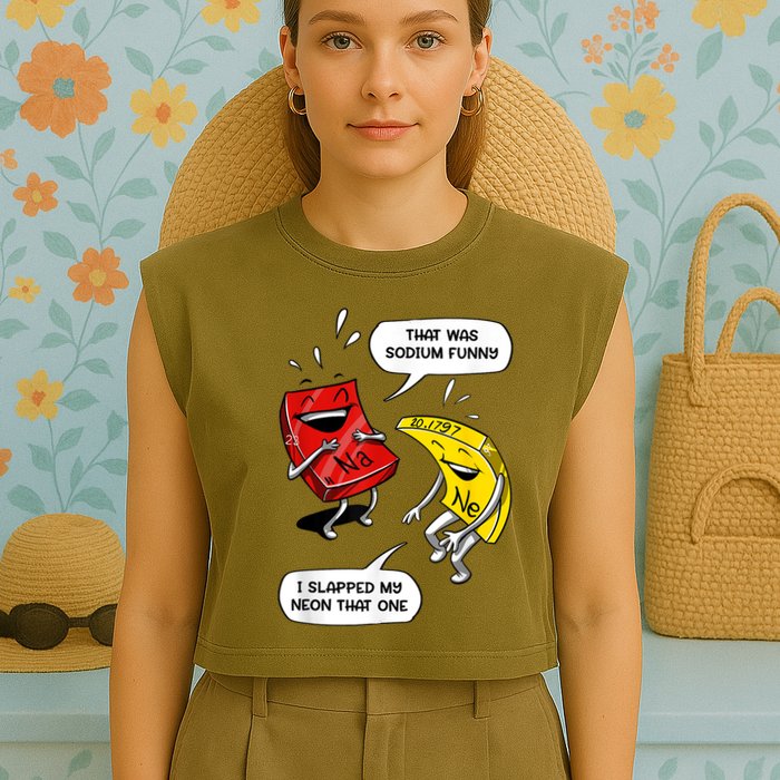 That Was Sodium Funny Geek Chemistry Science Joke Garment-Dyed Women's Muscle Tee