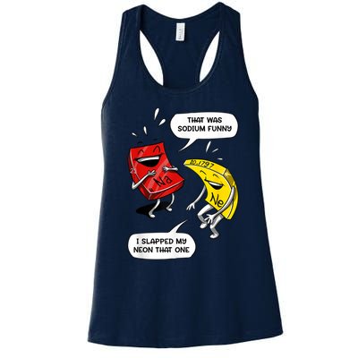 That Was Sodium Funny Geek Chemistry Science Joke Women's Racerback Tank