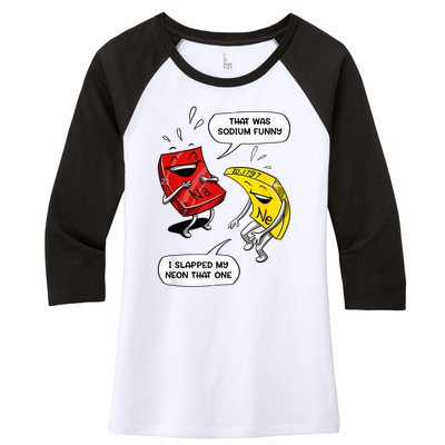 That Was Sodium Funny Geek Chemistry Science Joke Women's Tri-Blend 3/4-Sleeve Raglan Shirt