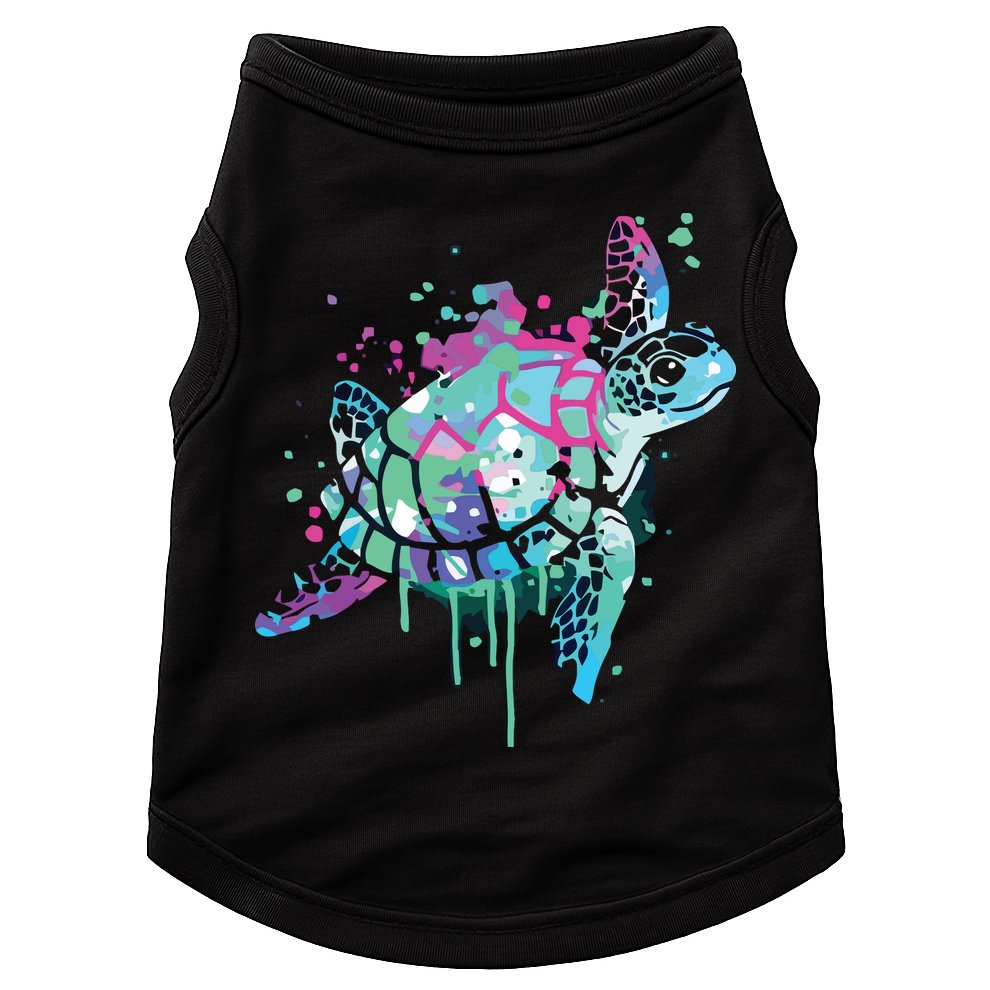 Turtle Watercolor Sea Ocean Wildlife Animal Doggie Tank