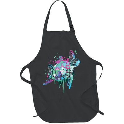 Turtle Watercolor Sea Ocean Wildlife Animal Apron