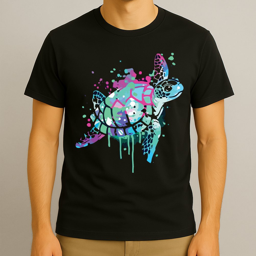 Turtle Watercolor Sea Ocean Wildlife Animal T-Shirt