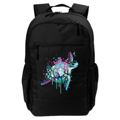 Turtle Watercolor Sea Ocean Wildlife Animal Backpack