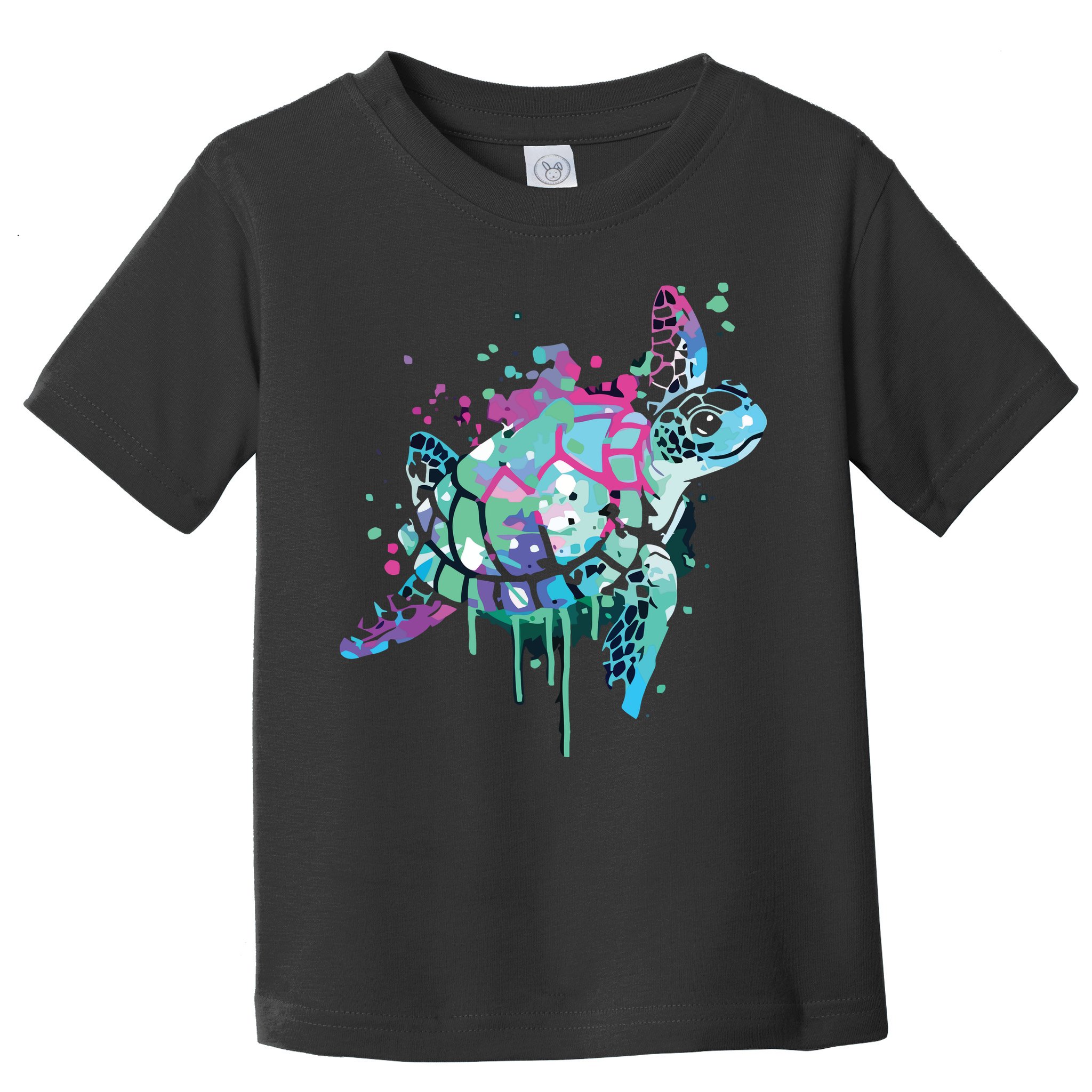 Turtle Watercolor Sea Ocean Wildlife Animal Toddler T-Shirt