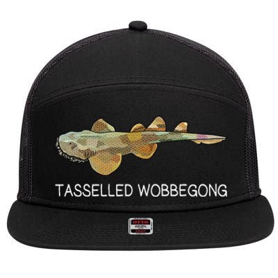 Tasselled Wobbegong Shark Lover 7 Panel Mesh Trucker Snapback Hat