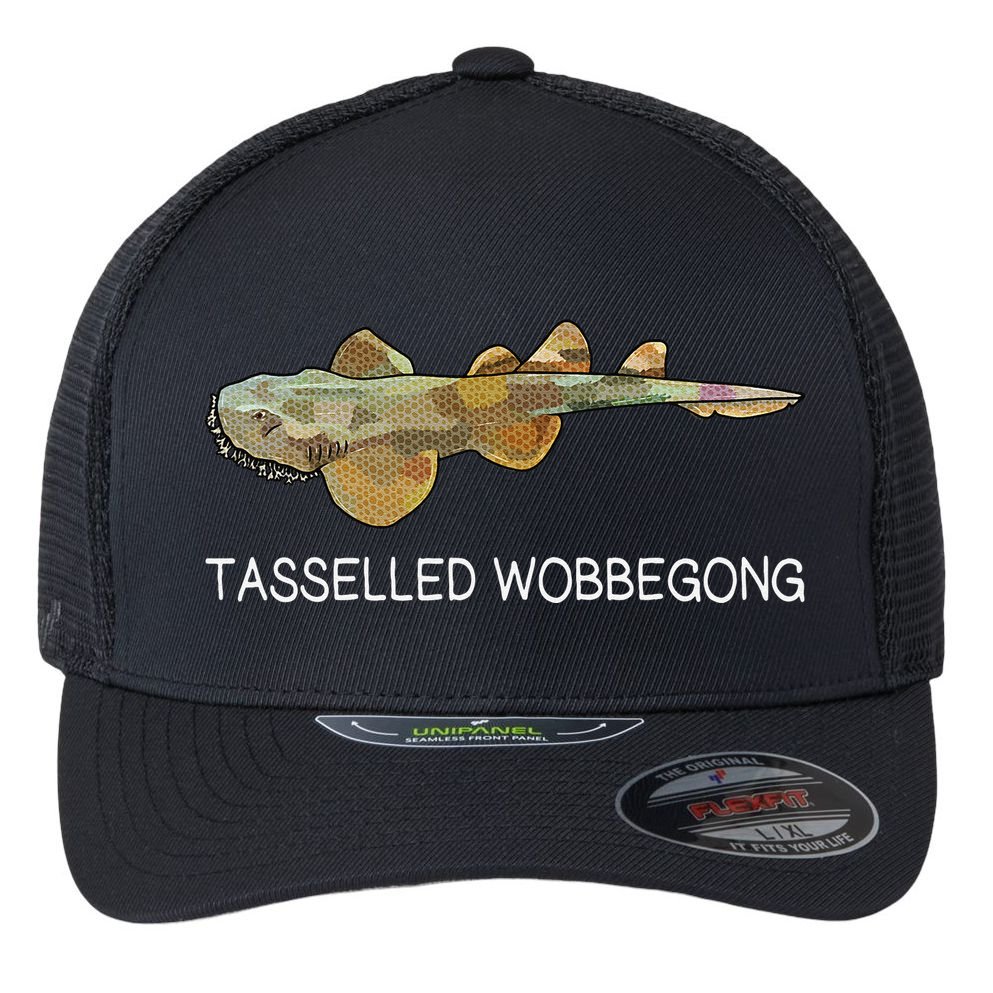 Tasselled Wobbegong Shark Lover Flexfit Unipanel Trucker Cap