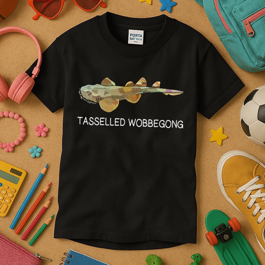 Tasselled Wobbegong Shark Lover Kids T-Shirt