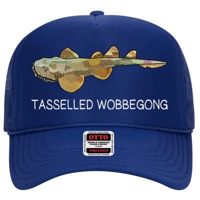 Tasselled Wobbegong Shark Lover High Crown Mesh Back Trucker Hat