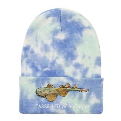 Tasselled Wobbegong Shark Lover Tie Dye 12in Knit Beanie