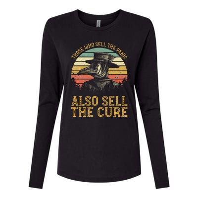 Those Who Sell The Panic Also Sell The C.U.R.E Anti Government Womens Cotton Relaxed Long Sleeve T-Shirt