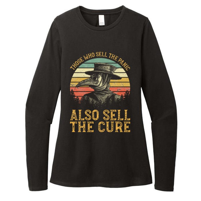 Those Who Sell The Panic Also Sell The C.U.R.E Anti Government Womens CVC Long Sleeve Shirt