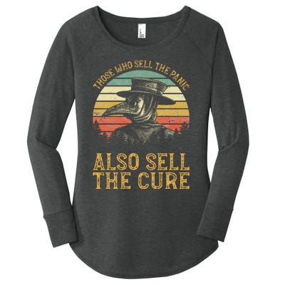 Those Who Sell The Panic Also Sell The C.U.R.E Anti Government Women's Perfect Tri Tunic Long Sleeve Shirt