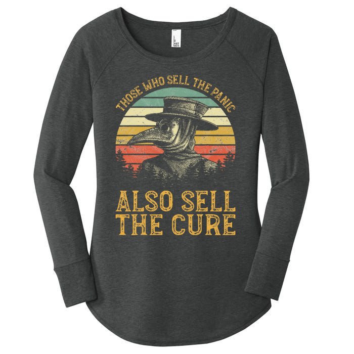 Those Who Sell The Panic Also Sell The C.U.R.E Anti Government Women's Perfect Tri Tunic Long Sleeve Shirt