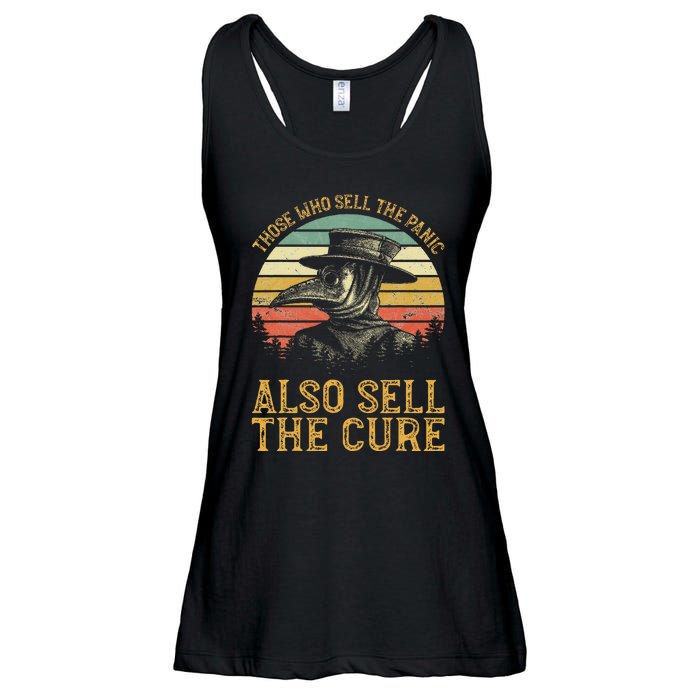 Those Who Sell The Panic Also Sell The C.U.R.E Anti Government Ladies Essential Flowy Tank