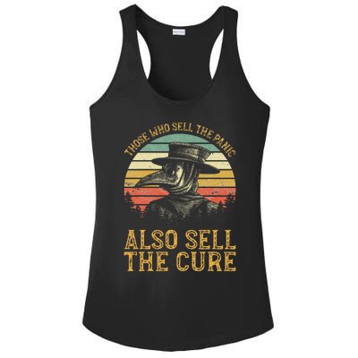 Those Who Sell The Panic Also Sell The C.U.R.E Anti Government Ladies PosiCharge Competitor Racerback Tank