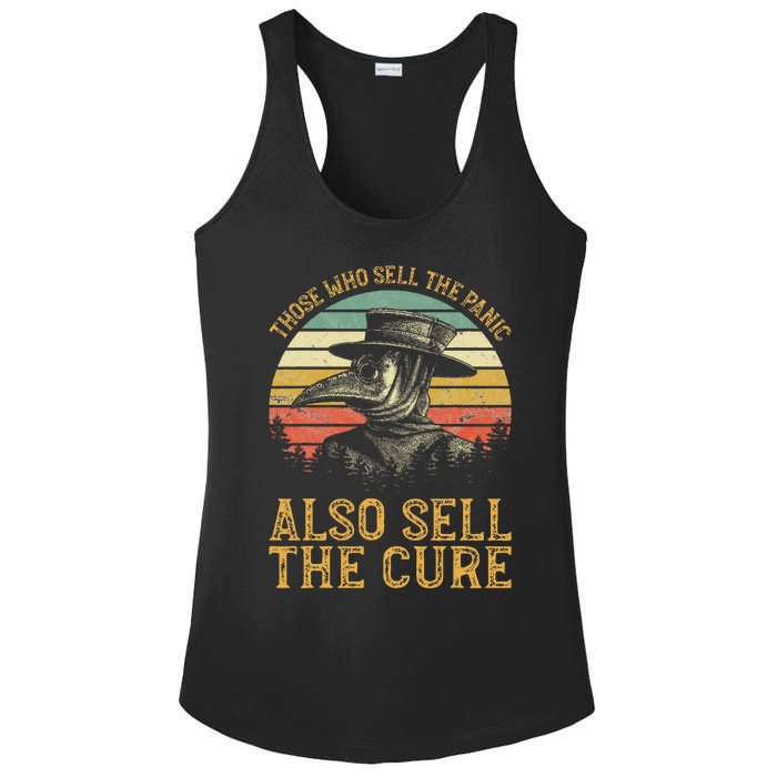 Those Who Sell The Panic Also Sell The C.U.R.E Anti Government Ladies PosiCharge Competitor Racerback Tank