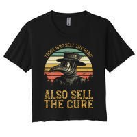 Those Who Sell The Panic Also Sell The C.U.R.E Anti Government Women's Crop Top Tee