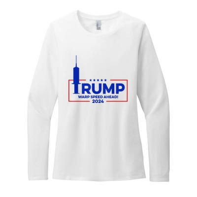 Trump Warp Speed Ahead 2024 Womens CVC Long Sleeve Shirt