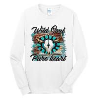 Turquoise Wild Soul Pure Heart Country Rodeo Cowgirl Western Tall Long Sleeve T-Shirt