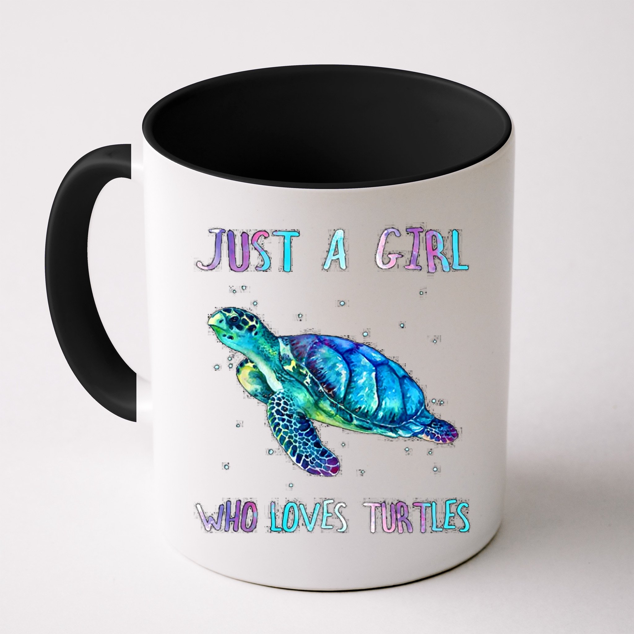 Turtle Watercolor Sea Ocean Just A Girl Who Loves Turtles Mug
