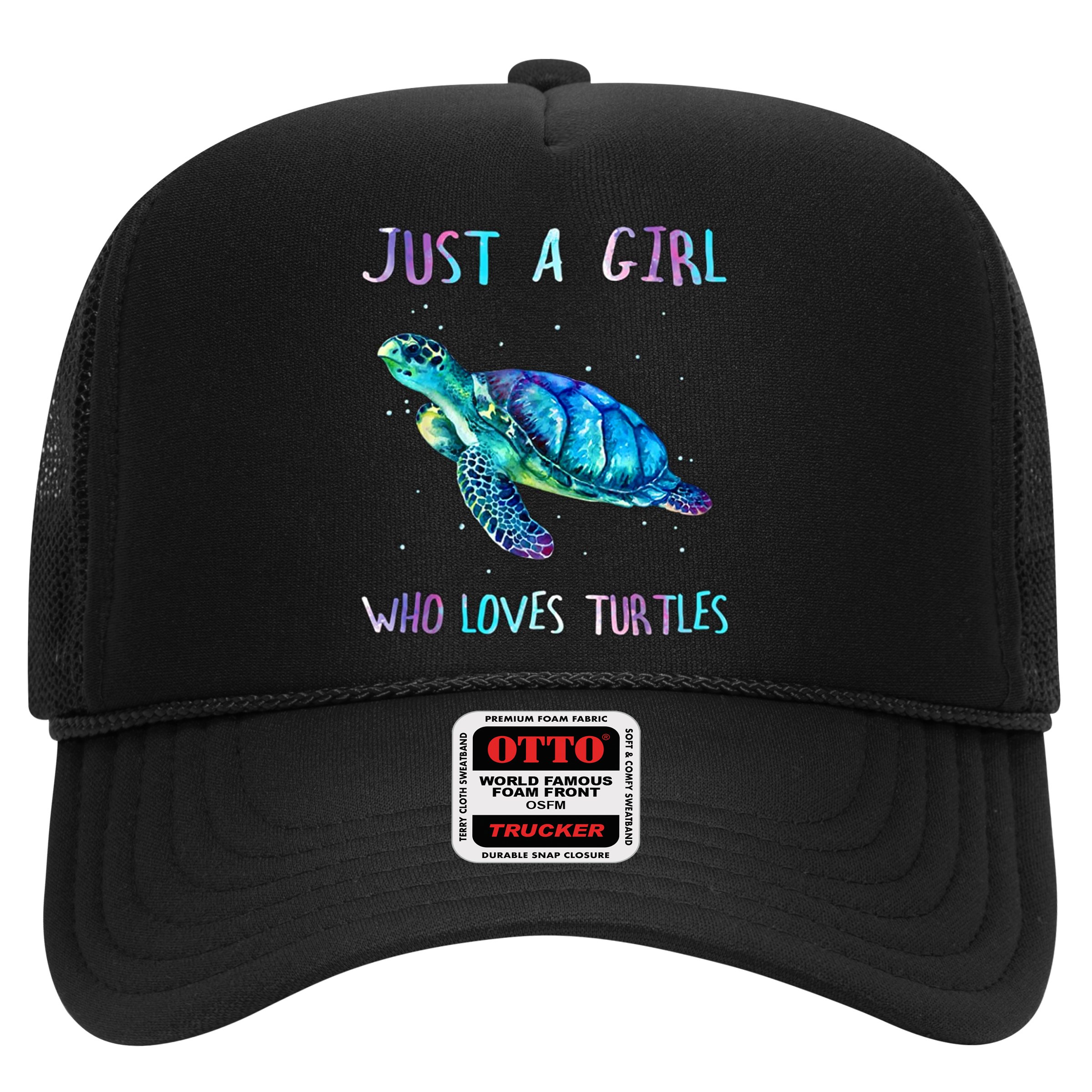 Turtle Watercolor Sea Ocean Just A Girl Who Loves Turtles Hat