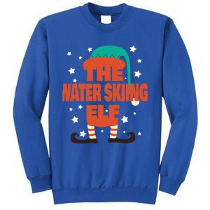 The Water Skiing Elf Christmas Pajama Water Skiing Gift Sweatshirt