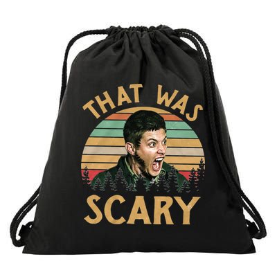 That Was Scary Dean Winchester Meme Funny Drawstring Bag