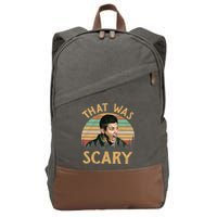 That Was Scary Dean Winchester Meme Funny Cotton Canvas Backpack