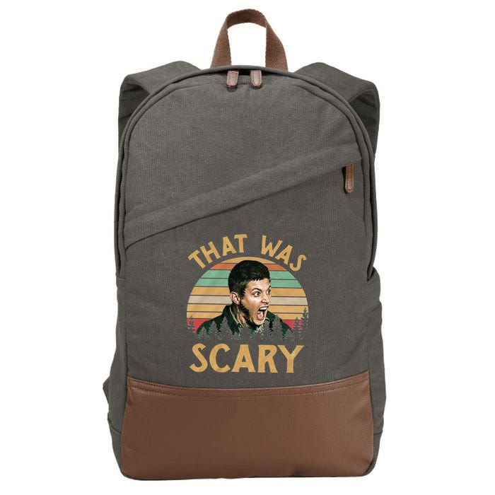 That Was Scary Dean Winchester Meme Funny Cotton Canvas Backpack
