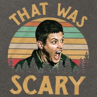 That Was Scary Dean Winchester Meme Funny Cotton Canvas Backpack