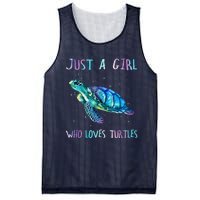 Turtle Watercolor Sea Ocean Just A Girl Who Loves Turtles Mesh Reversible Basketball Jersey Tank