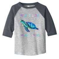 Turtle Watercolor Sea Ocean Just A Girl Who Loves Turtles Toddler Fine Jersey T-Shirt