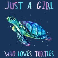Turtle Watercolor Sea Ocean Just A Girl Who Loves Turtles Toddler T-Shirt