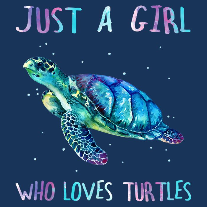Turtle Watercolor Sea Ocean Just A Girl Who Loves Turtles Toddler T-Shirt