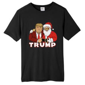 Trump With Santa Claus Funny Trump Christmas Tall Fusion ChromaSoft Performance T-Shirt