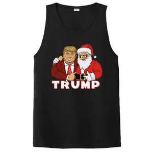 Trump With Santa Claus Funny Trump Christmas PosiCharge Competitor Tank