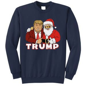 Trump With Santa Claus Funny Trump Christmas Sweatshirt