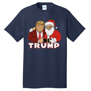 Trump With Santa Claus Funny Trump Christmas Tall T-Shirt