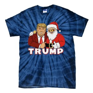 Trump With Santa Claus Funny Trump Christmas Tie-Dye T-Shirt