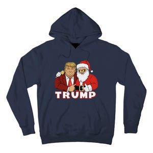 Trump With Santa Claus Funny Trump Christmas Tall Hoodie